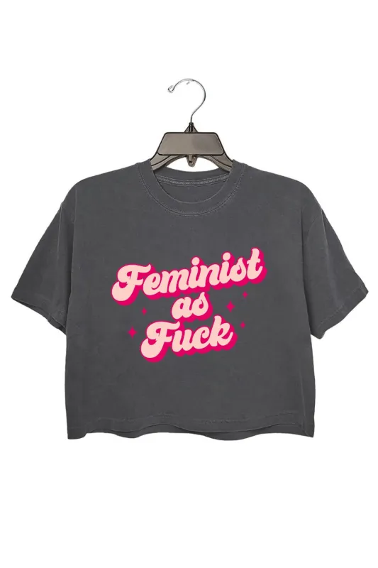 Feminist As Fuck Crop Top For Women sold by Fancy Tees