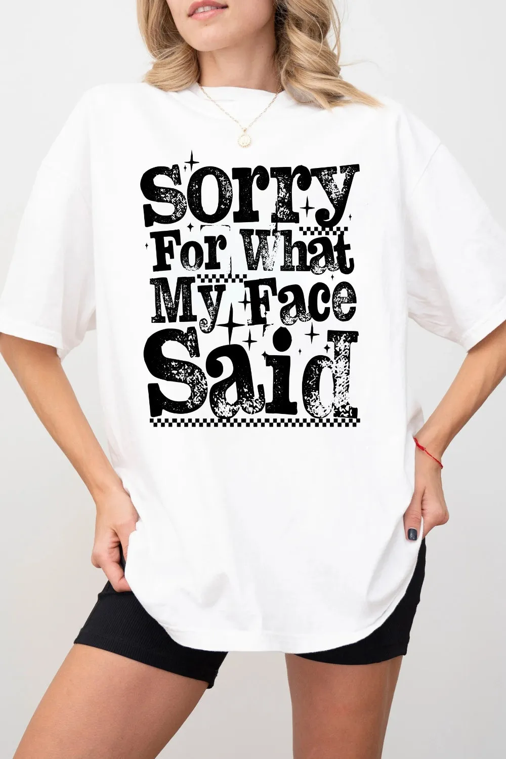 Sorry For What My Face Said Tee For Women sold by Fancy Tees product image thumbnail 4