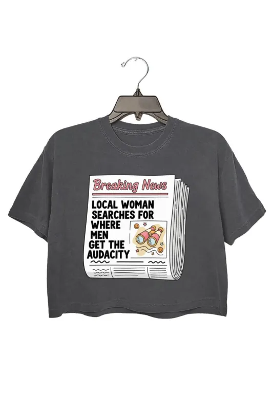Breaking News Feminism Crop Top For Women sold by Fancy Tees