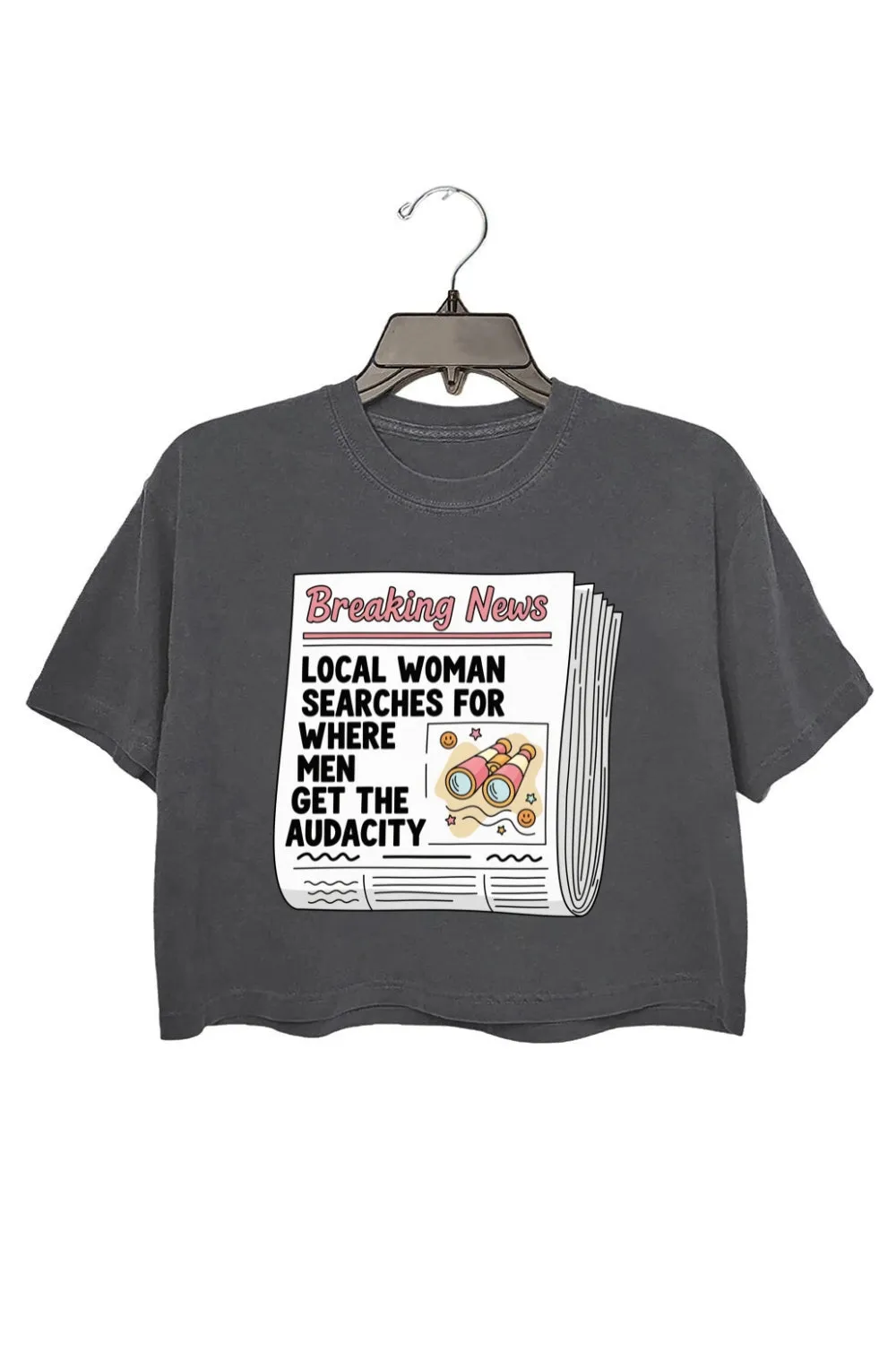 Breaking News Feminism Crop Top For Women sold by Fancy Tees