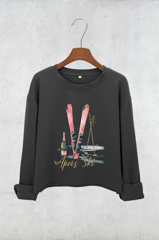 Après Ski Lover Crop Sweatshirt For Women sold by Fancy Tees