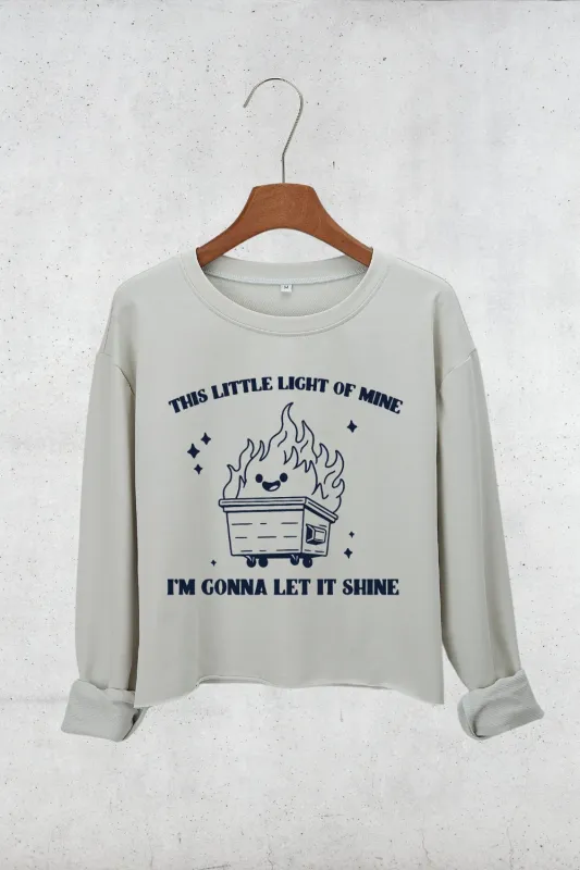This Little Light Of Mine Crop Sweatshirt For Women sold by Fancy Tees