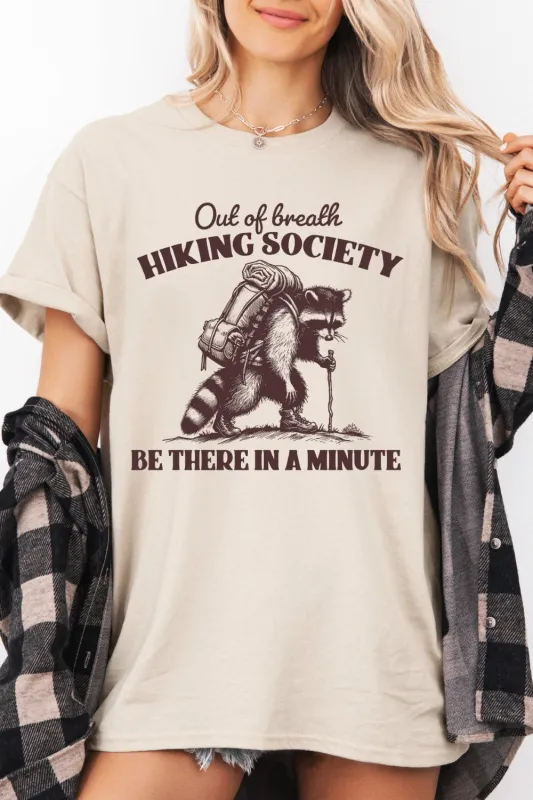 Out Of Breath Hiking Society Tee For Women sold by Fancy Tees