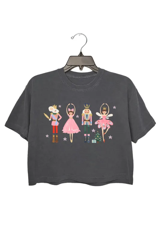 Pink Christmas Nutcracker Ballet Crop Top For Women sold by Fancy Tees