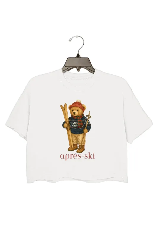 Après-Ski Bear Crop Top For Women sold by Fancy Tees