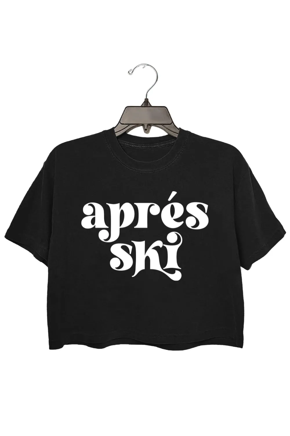Apres Ski Winter Sports Crop Top For Women sold by Fancy Tees product image thumbnail 3