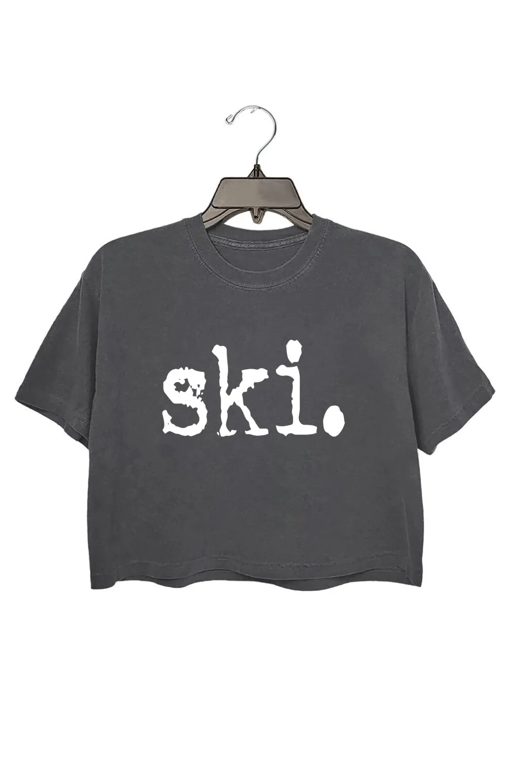 Ski Typography Design Crop Top For Women sold by Fancy Tees