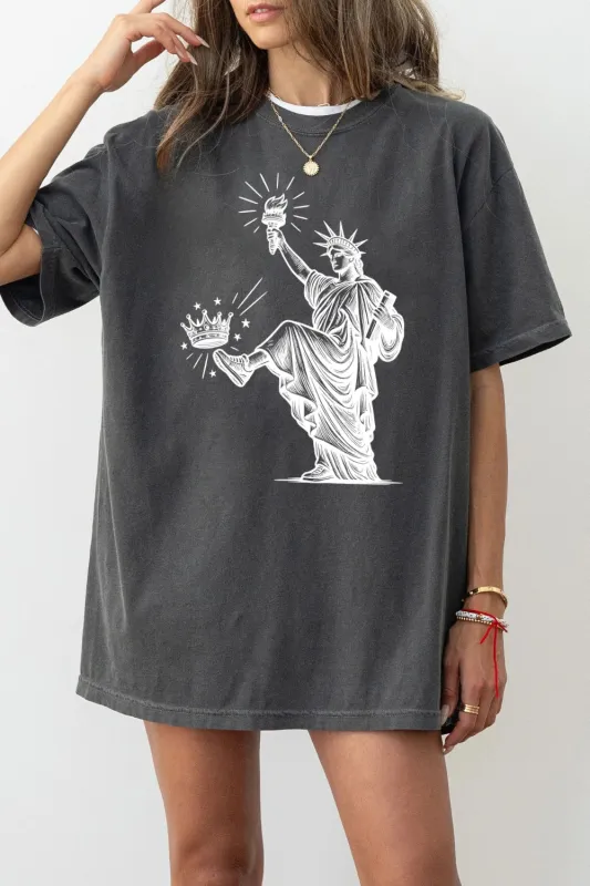 Statue of Liberty No Kings Protest Tee For Women sold by Fancy Tees
