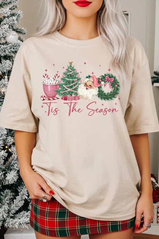 Tis The Season Santa Coffee Christmas Tee For Women sold by Fancy Tees