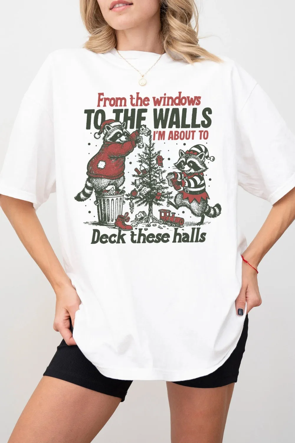 From The Windows To The Walls Raccon Tee For Women sold by Fancy Tees product image thumbnail 2