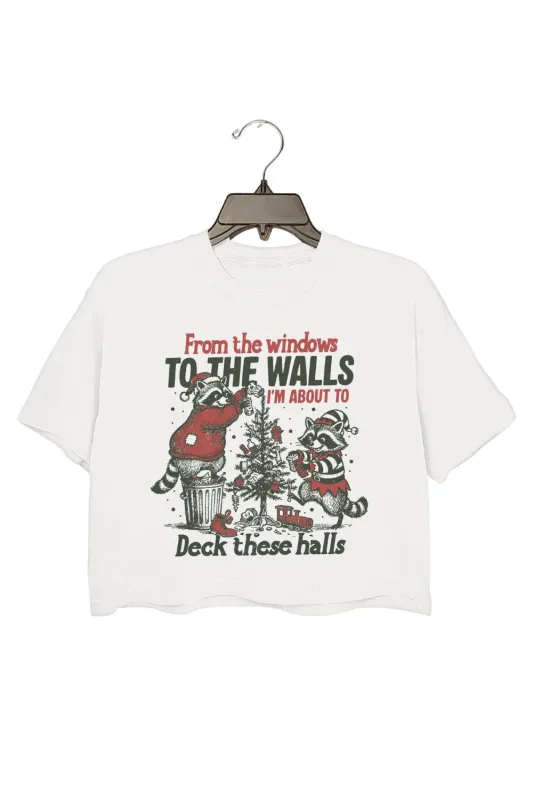 From The Windows To The Walls Raccon Crop Top For Women sold by Fancy Tees
