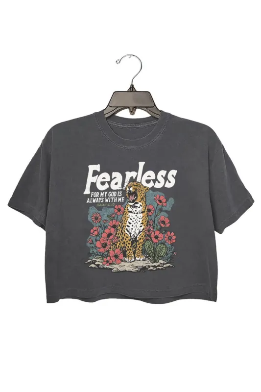 Fearless For My God Is Always With Me Tiger Crop Top For Women sold by Fancy Tees