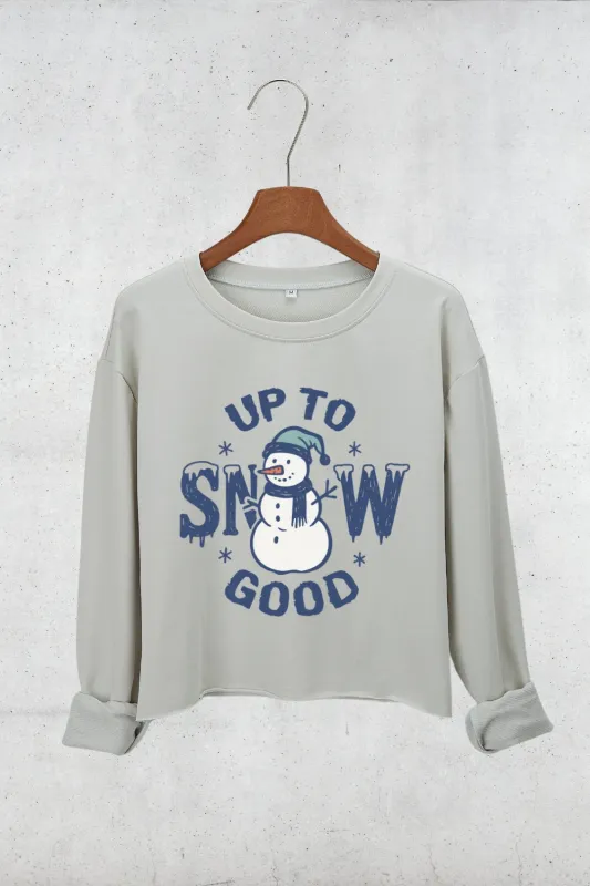 Up To Snow Good Crop Sweatshirt For Women sold by Fancy Tees
