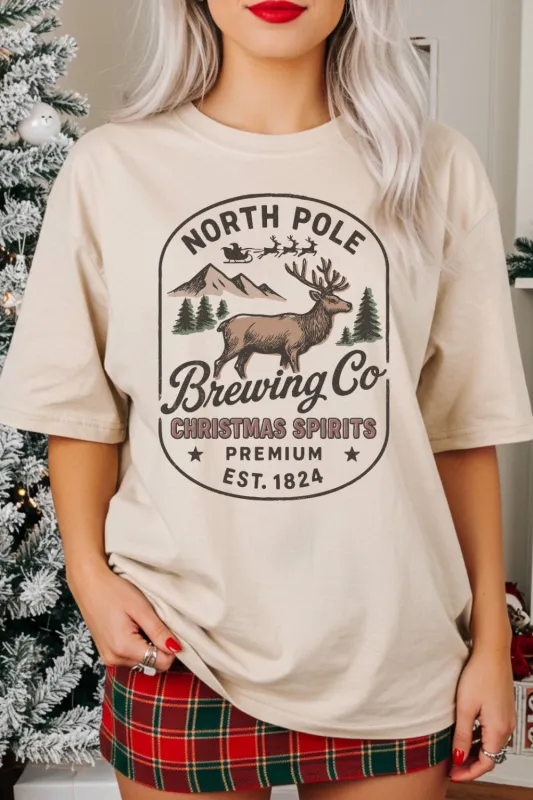 North Pole Brewing Co Christmas Tee For Women made by Fancy Tees