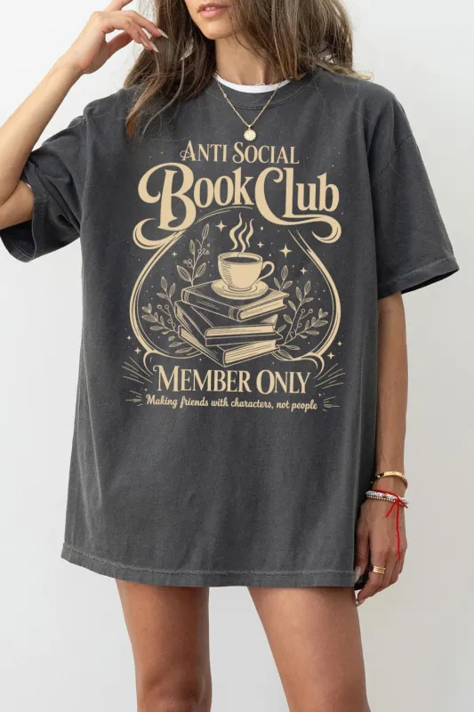 Anti Social Book Club Bookish Tee For Women sold by Fancy Tees