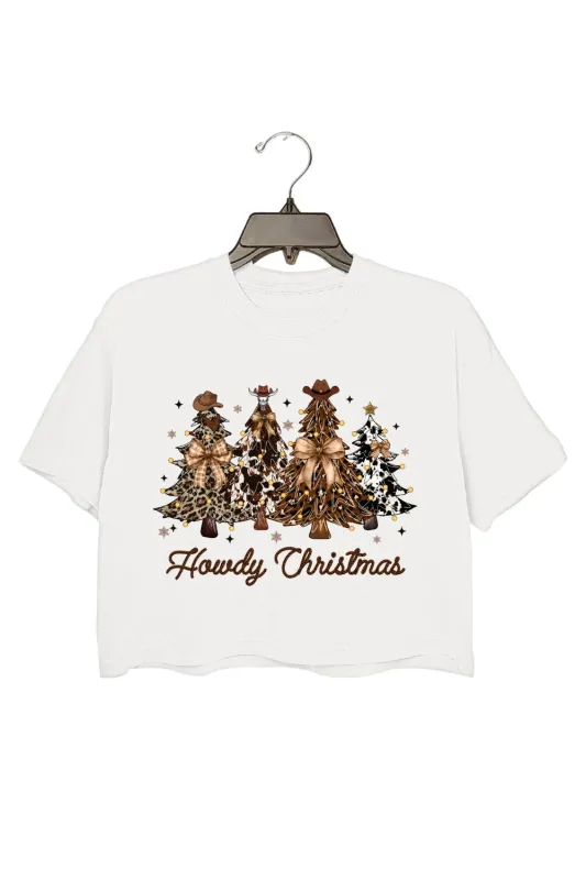 Howdy Christmas Western Crop Top For Women sold by Fancy Tees
