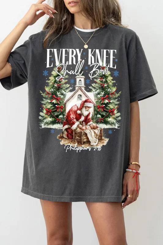 Every Knee Shall Bow Christmas Tee For Women sold by Fancy Tees