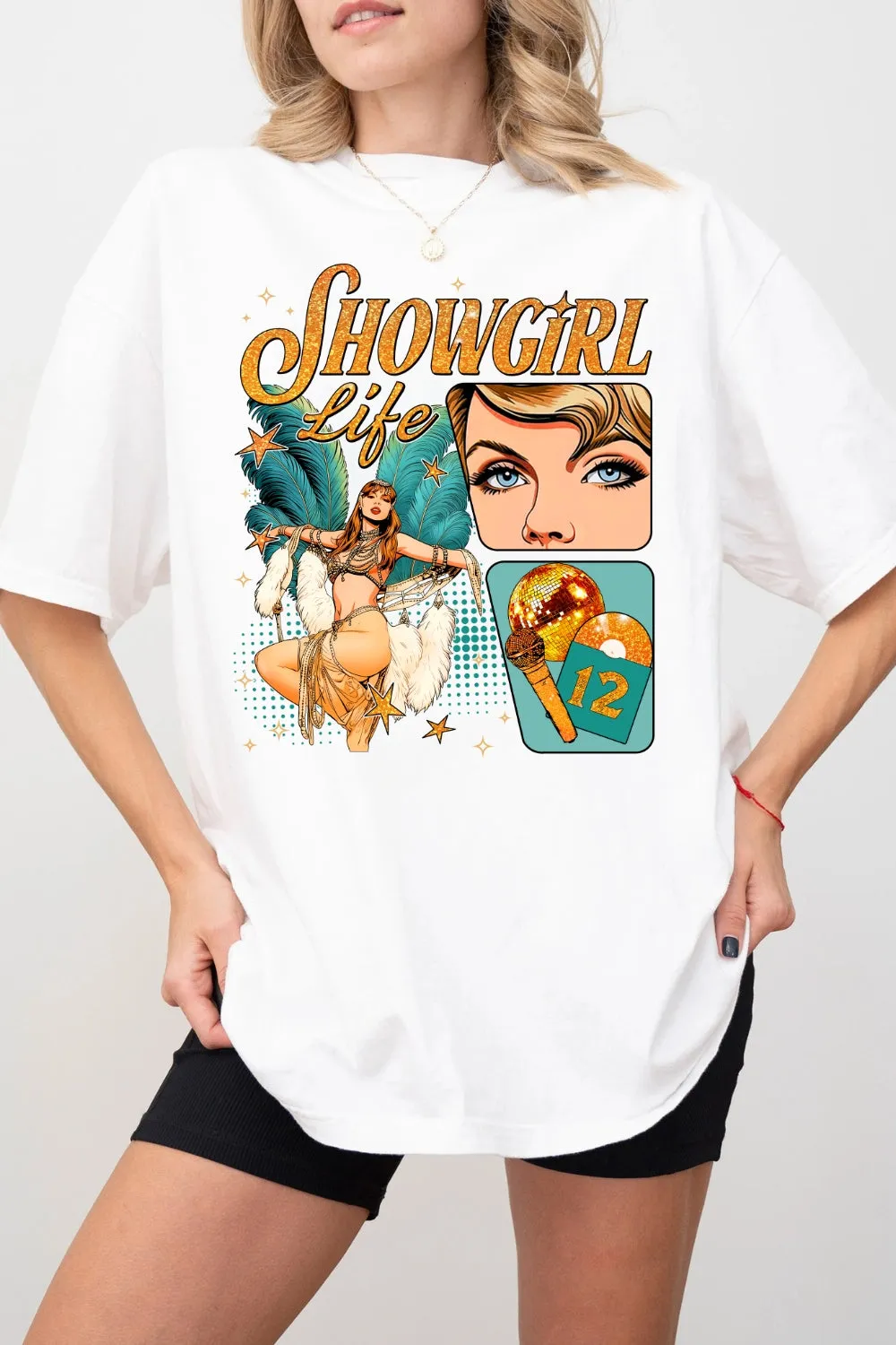 The Life Of Showgirl Swift Tee For Women sold by Fancy Tees product image thumbnail 2