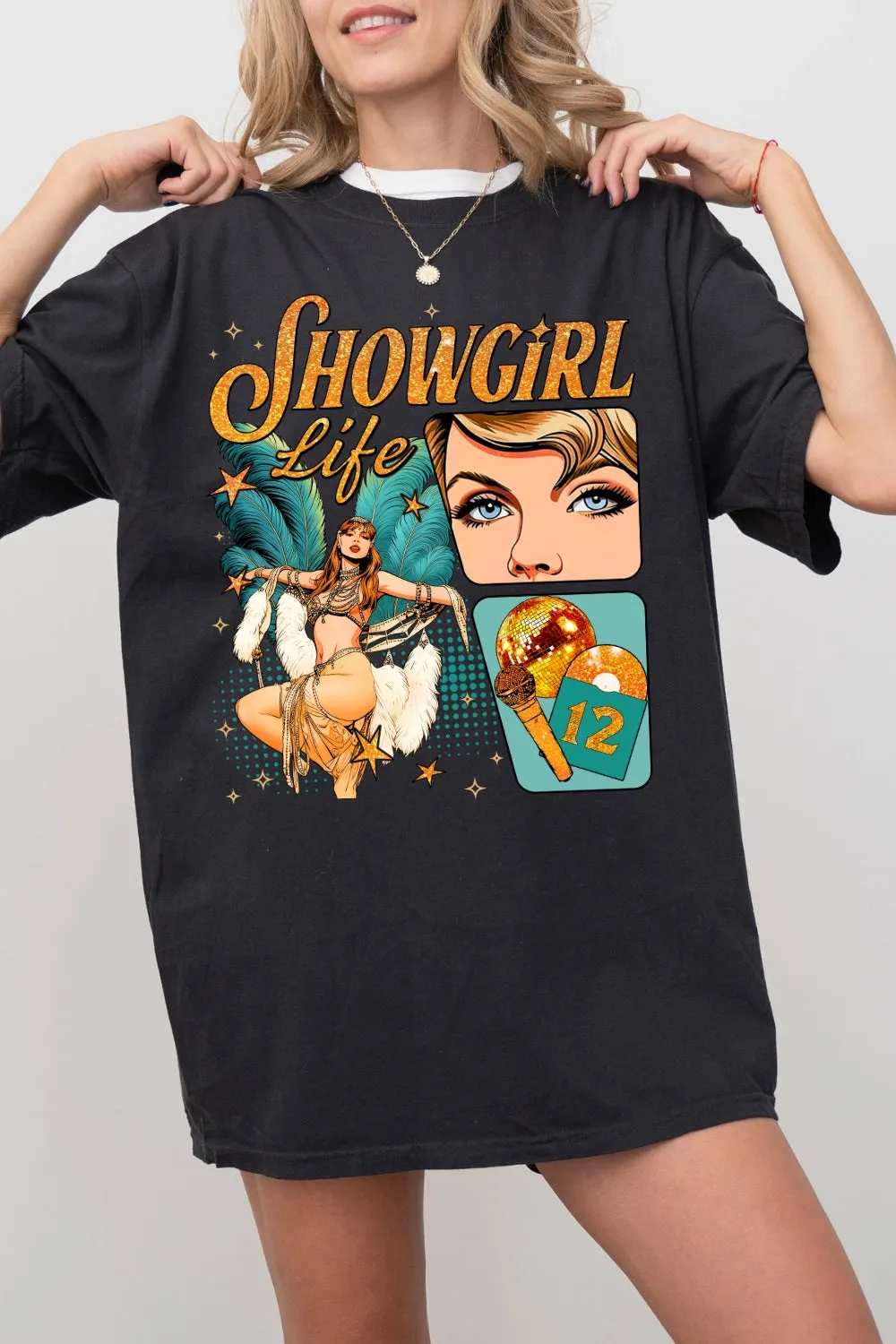 The Life Of Showgirl Swift Tee For Women sold by Fancy Tees product image thumbnail 3