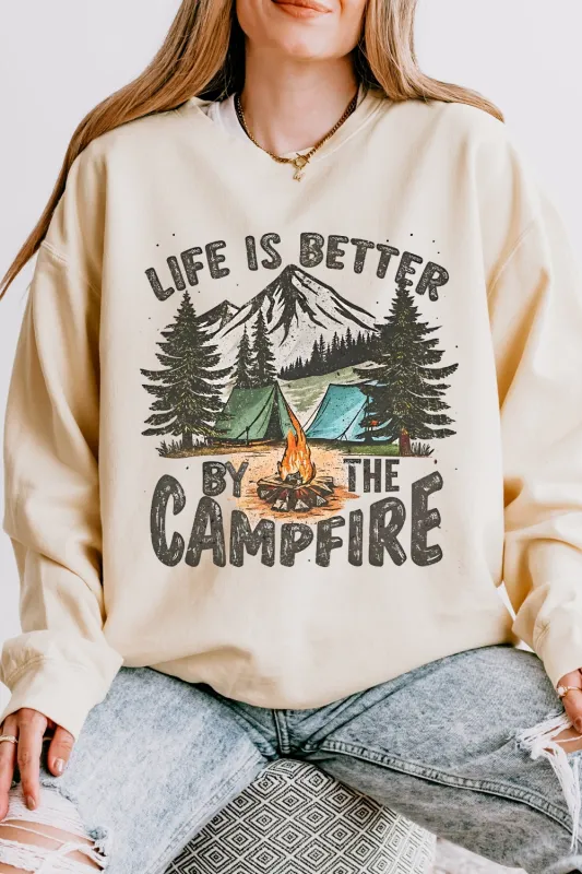 Life Is Better By The Campfire Sweatshirt For Women sold by Fancy Tees