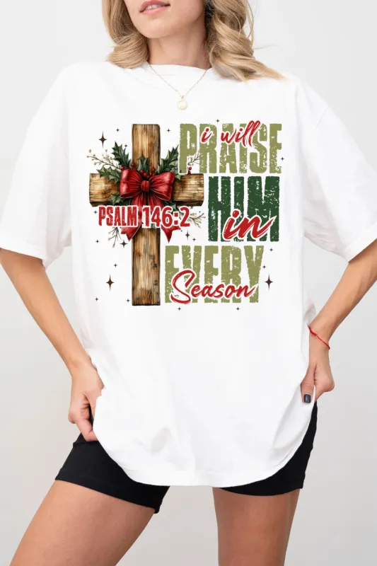 Jesus Christmas PSALM 146:2 Tee For Women sold by Fancy Tees