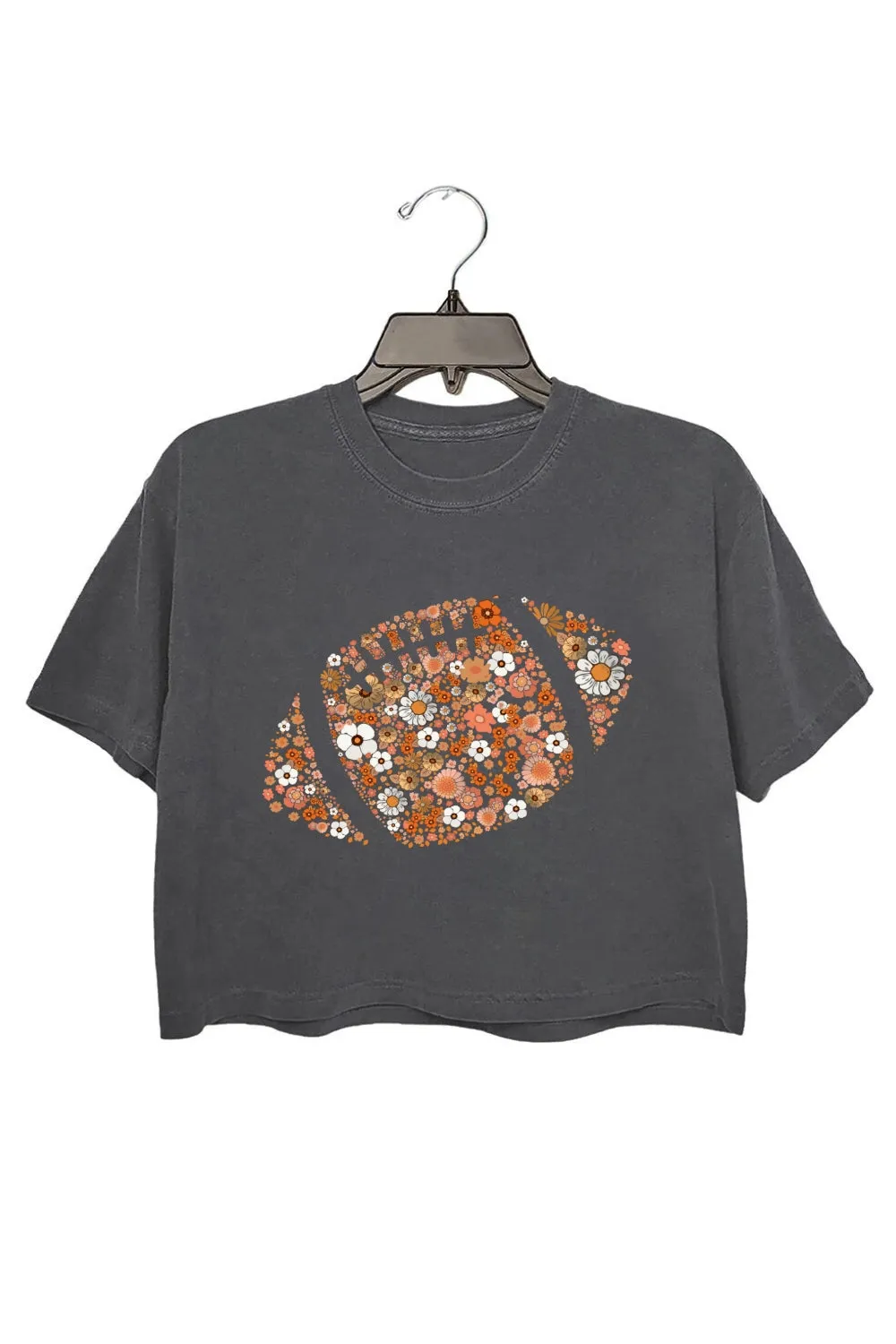 Retro Floral Football Crop Top For Women sold by Fancy Tees