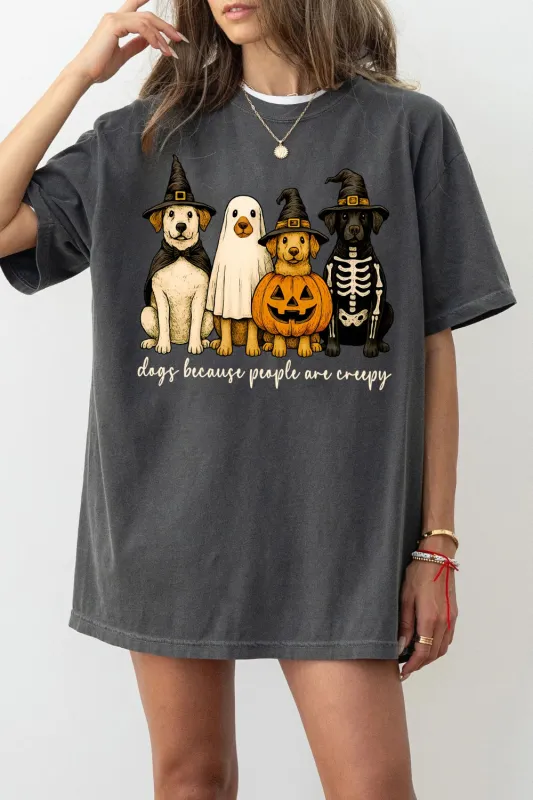 Dogs Because People Are Creepy Tee For Women sold by Fancy Tees