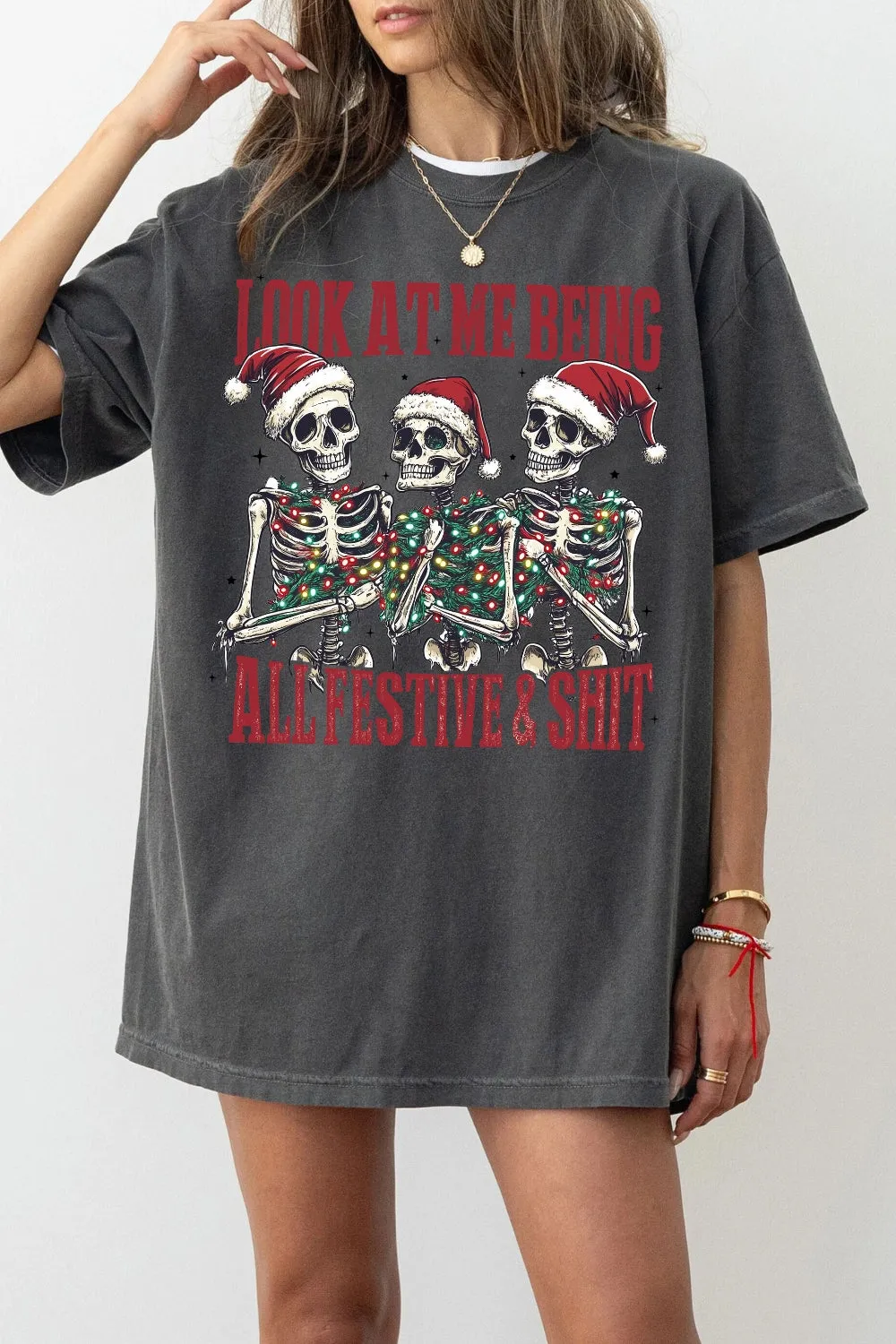 Look At Me Being All Festive And Shit Tee For Women sold by Fancy Tees