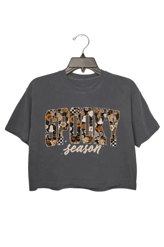 Spooky Season Fall pumpkin Sublimation Crop Top For Women sold by Fancy Tees