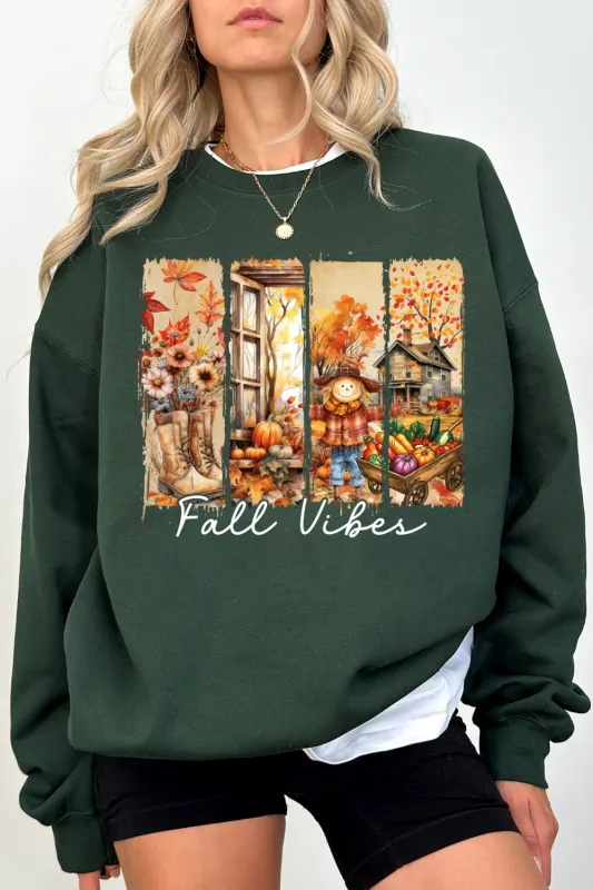 Fall Vibes Cozy Autumn Harvest Sweatshirt For Women sold by Fancy Tees