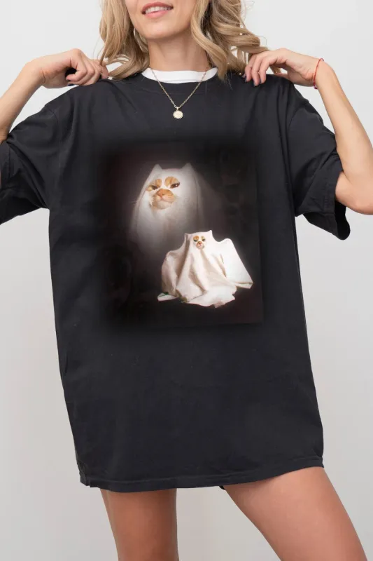 Funny Ghost Kitten Tee For Women sold by Fancy Tees
