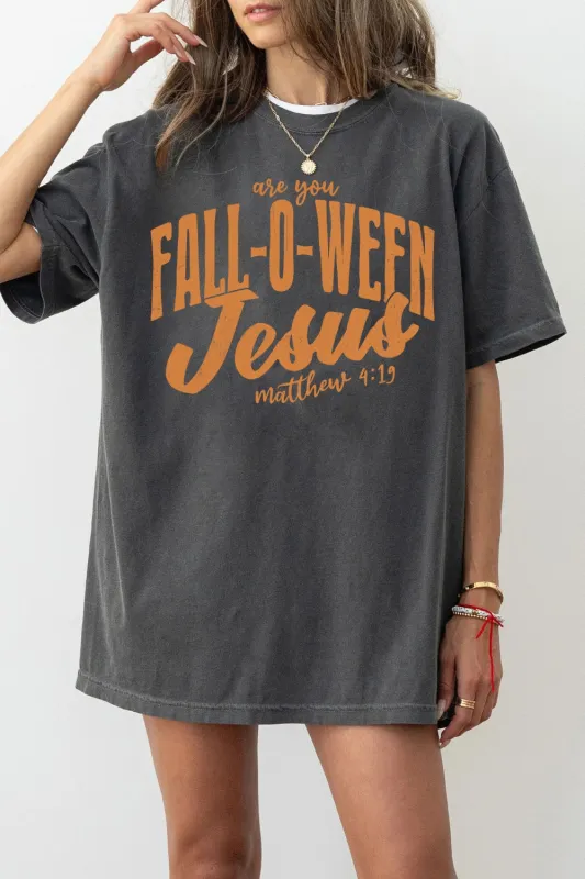 Are You Fall-O-Ween Jesus Christian Tee For Women sold by Fancy Tees
