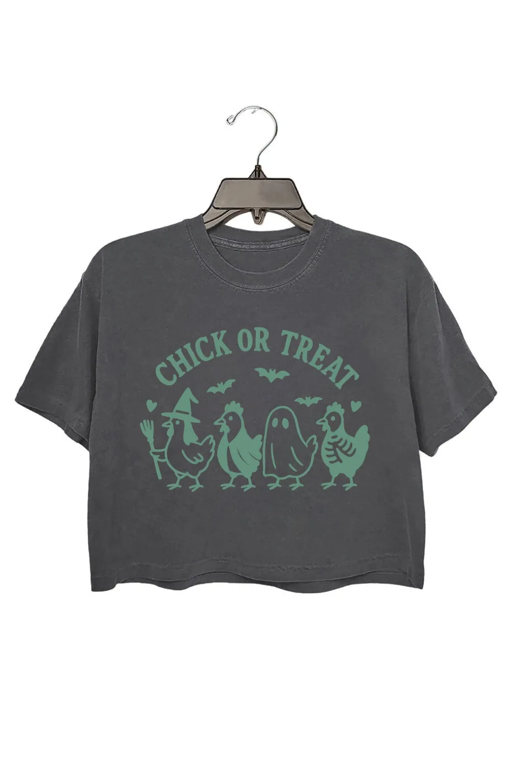 Chick Or Treat Halloween Chicken Crop Top For Women sold by Fancy Tees