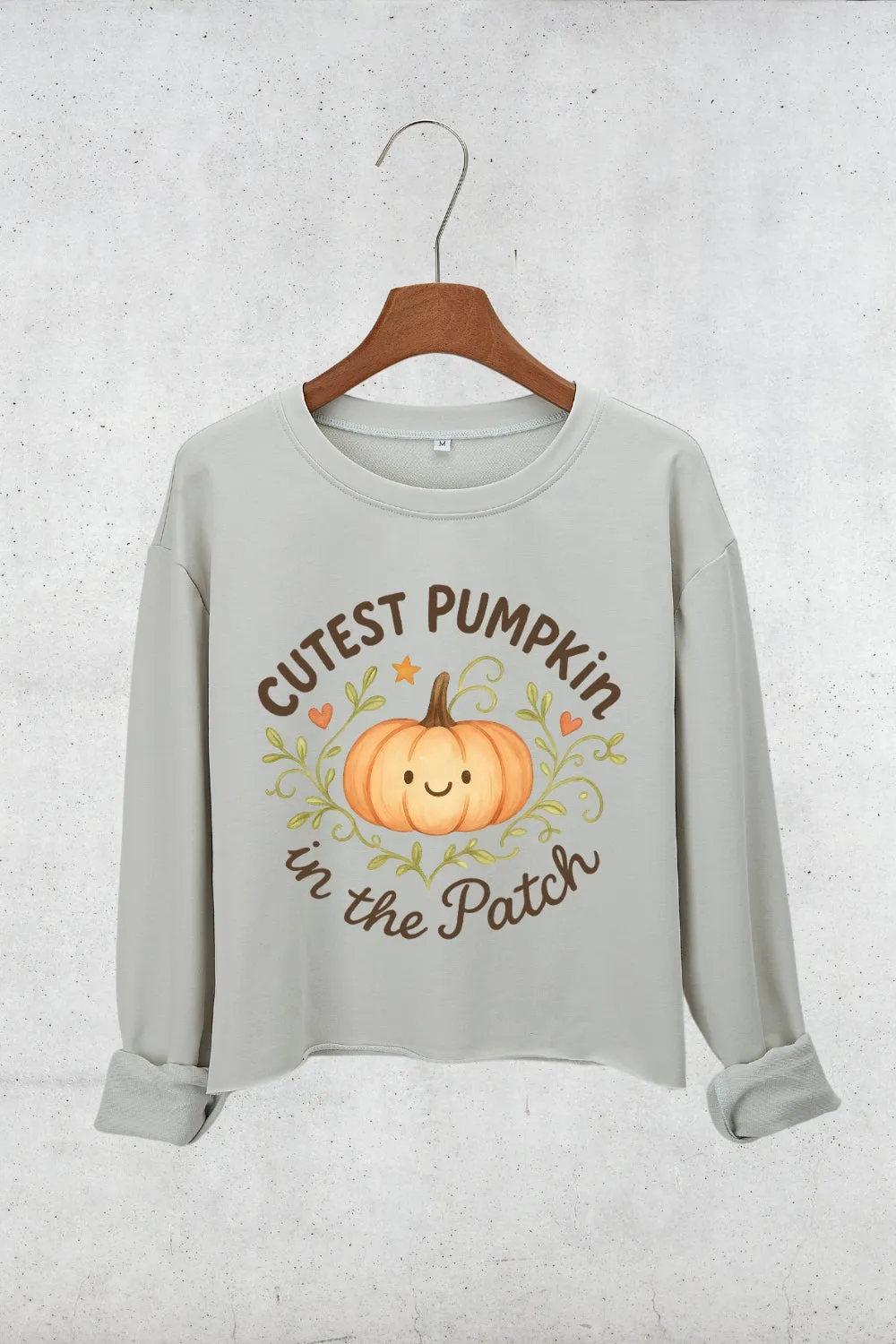 Cutest Pumpkin In The Patch Crop Sweatshirt For Women sold by Fancy Tees