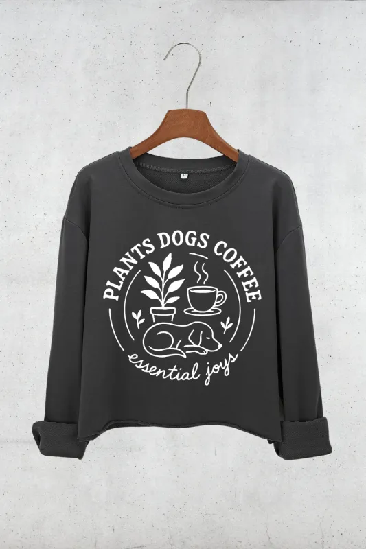 Plants Dogs Coffee Crop Sweatshirt For Women sold by Fancy Tees
