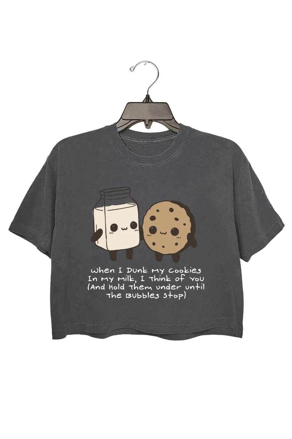 When I Dunk My Cookies In Milk I Think Of You Crop Top For Women sold by Fancy Tees