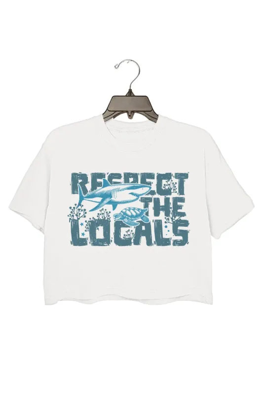 Respect The Locals Coastal Crop Top For Women sold by Fancy Tees
