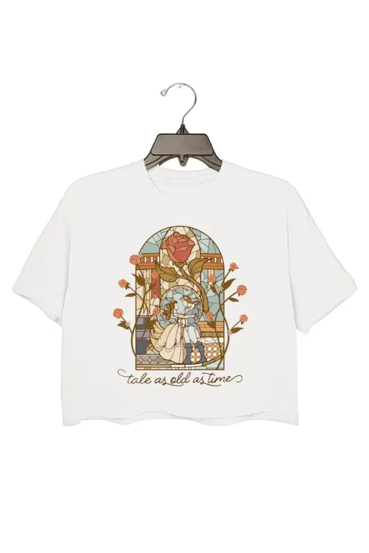 Tale As Old As Time Princess And Prince Crop Top For Women sold by Fancy Tees