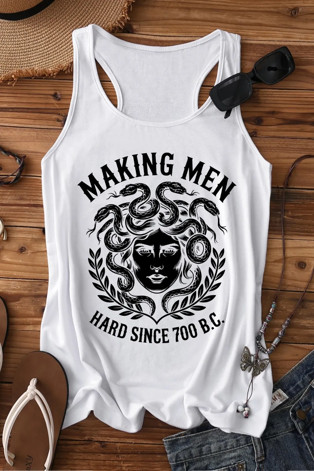 Making Men Hard Since 700 BC Tank Top For Women sold by Fancy Tees product image thumbnail 2