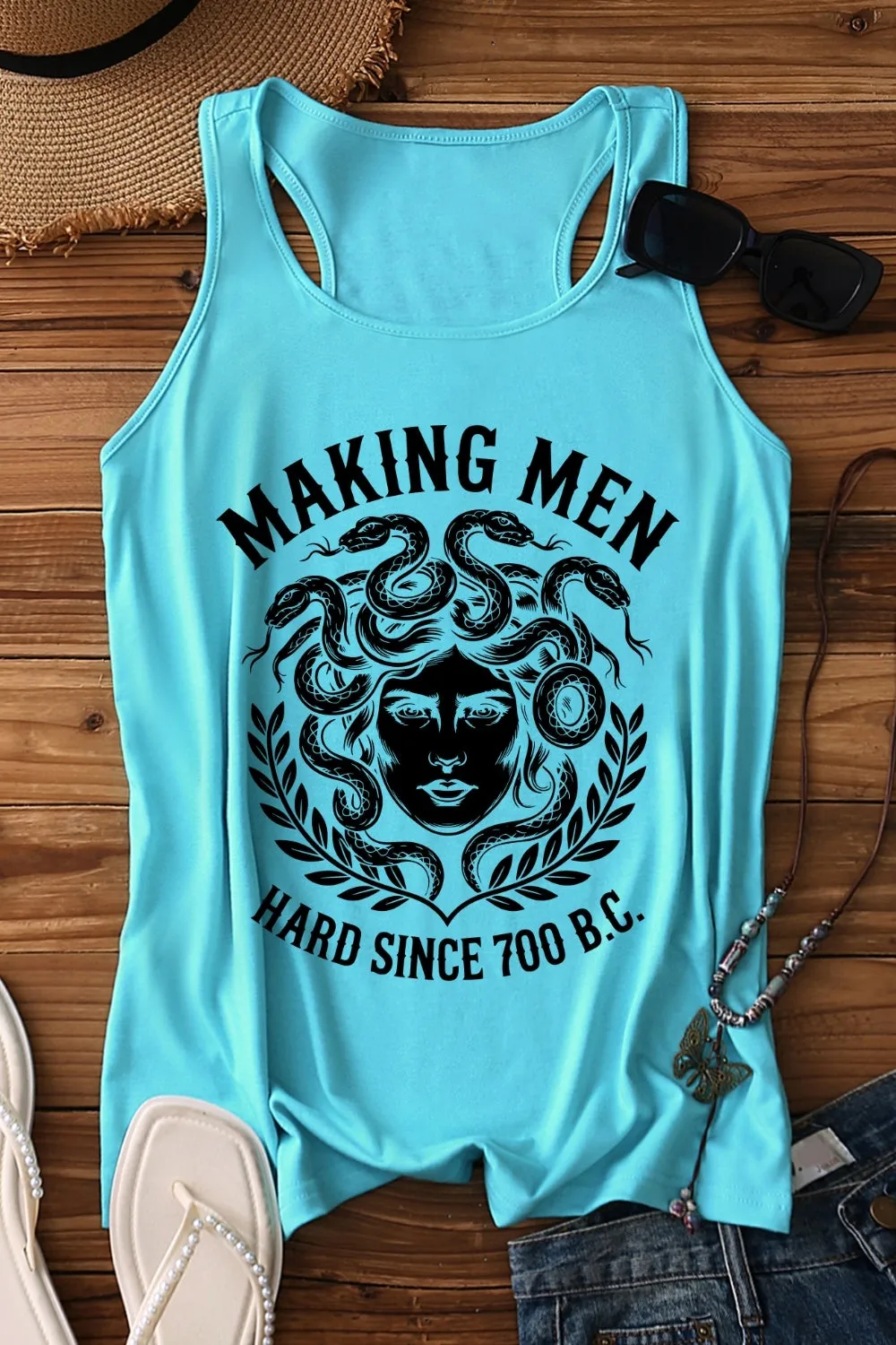 Making Men Hard Since 700 BC Tank Top For Women sold by Fancy Tees product image thumbnail 4