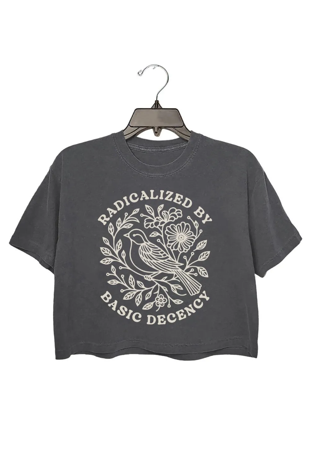 Radicalized by Basic Decency Bird Crop Tee For Women sold by Fancy Tees