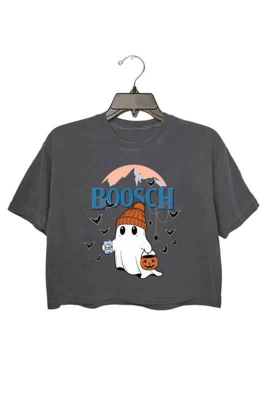 Boosch Light Ghost Halloween Crop Top For Women sold by Fancy Tees