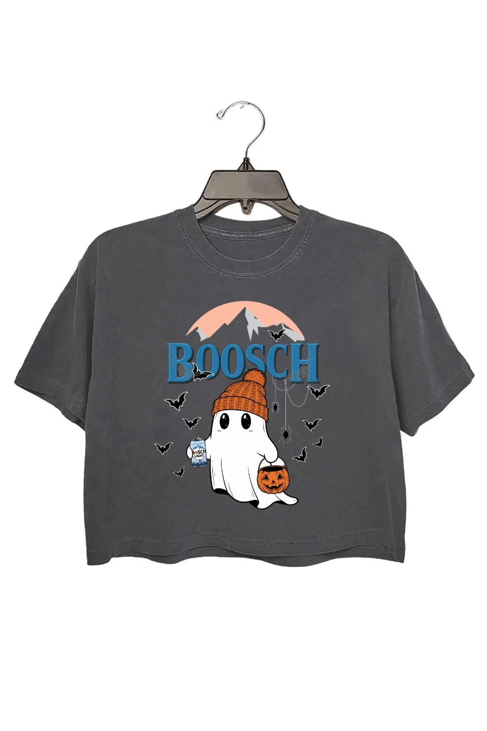 Boosch Light Ghost Halloween Crop Top For Women sold by Fancy Tees