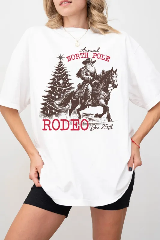 Annual North Pole Cowboy Santa Christmas Tee For Women sold by Fancy Tees