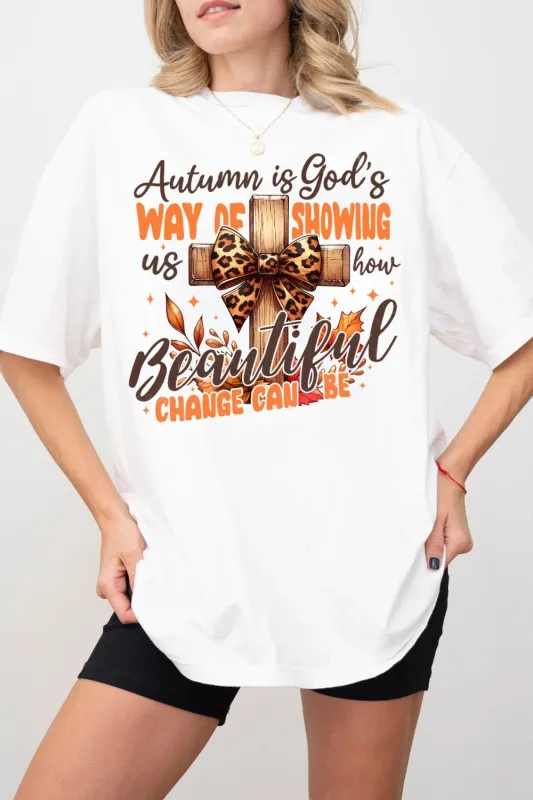 Autumn God Fall Christian Thanksgiving Tee For Women sold by Fancy Tees