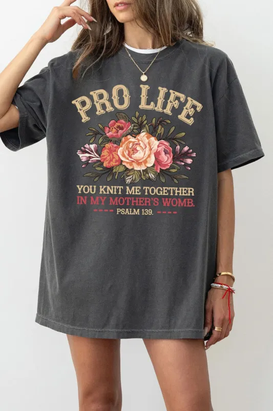 Pro Life Faith Religious Wildflower Tee For Women sold by Fancy Tees
