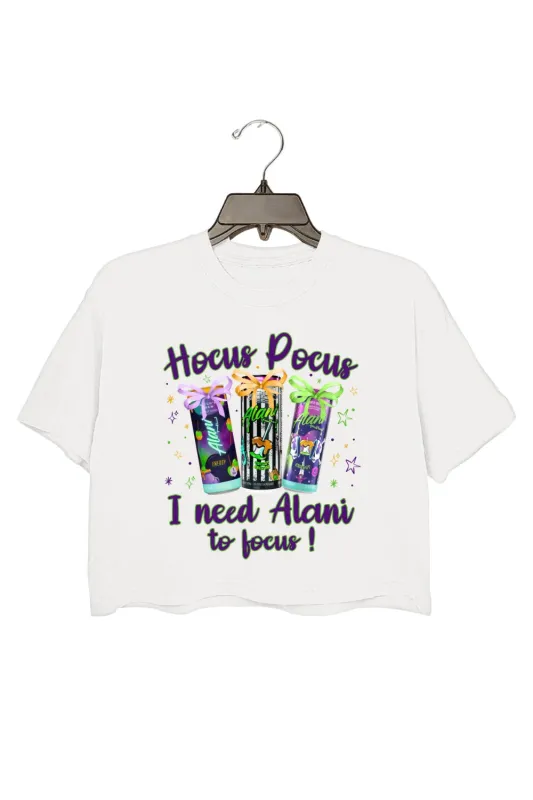 Hocus Pocus Witchy Enery Drink Crop Top For Women sold by Fancy Tees