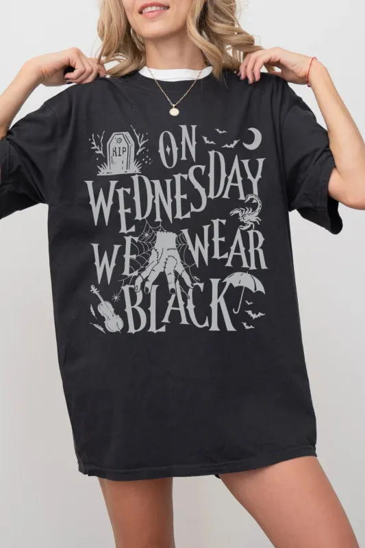 On Wednesdays We Wear Black Tee For Women sold by Fancy Tees