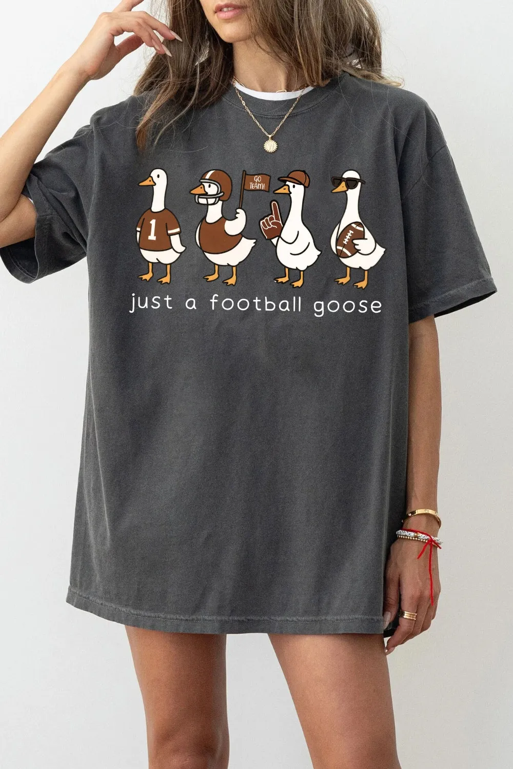 Just A Football Goose Tee For Women sold by Fancy Tees