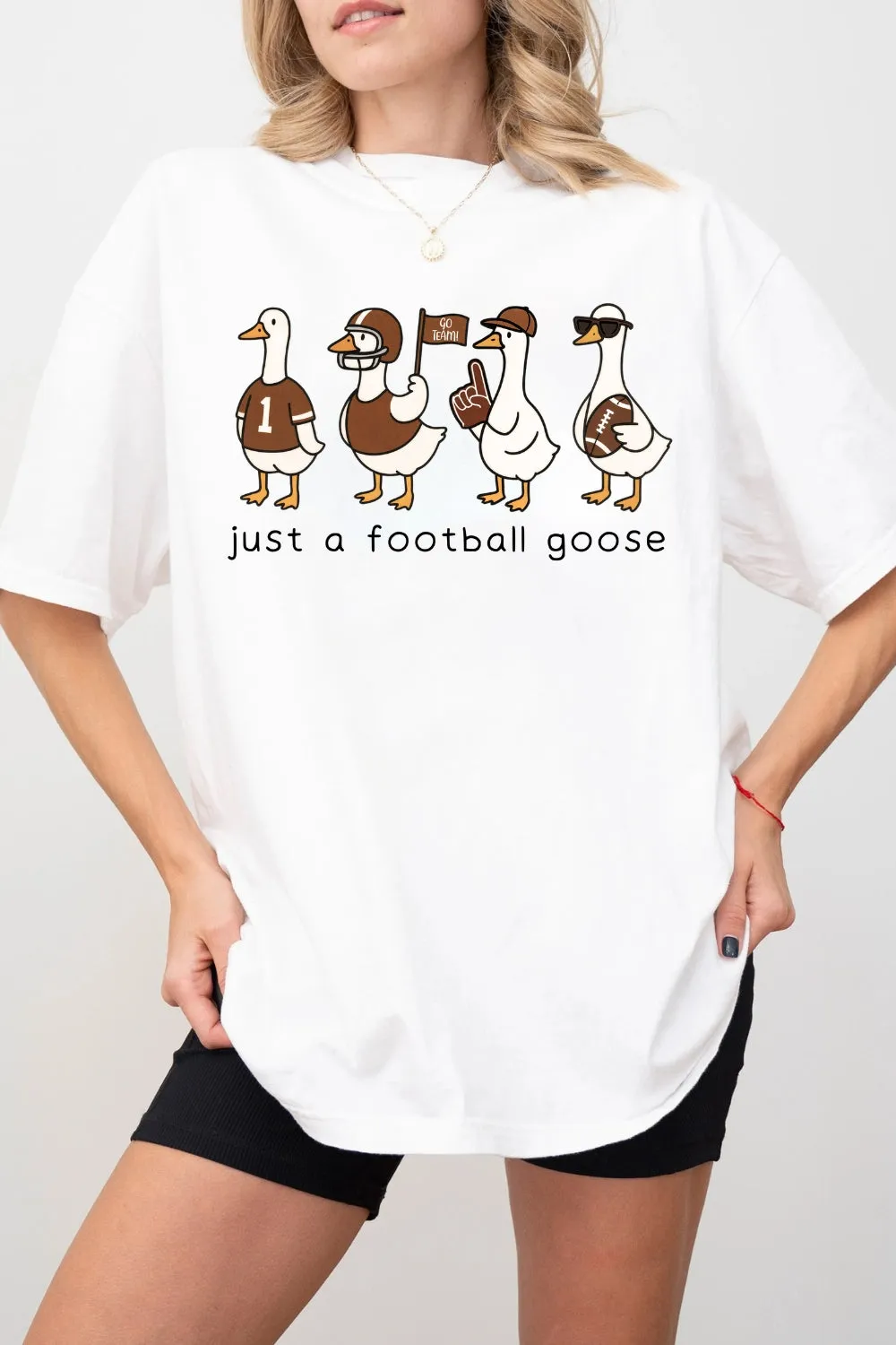 Just A Football Goose Tee For Women sold by Fancy Tees product image thumbnail 2